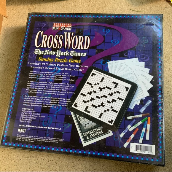 CROSSWORD GAME NY TIMES SEALED NEW - Picture 2 of 3